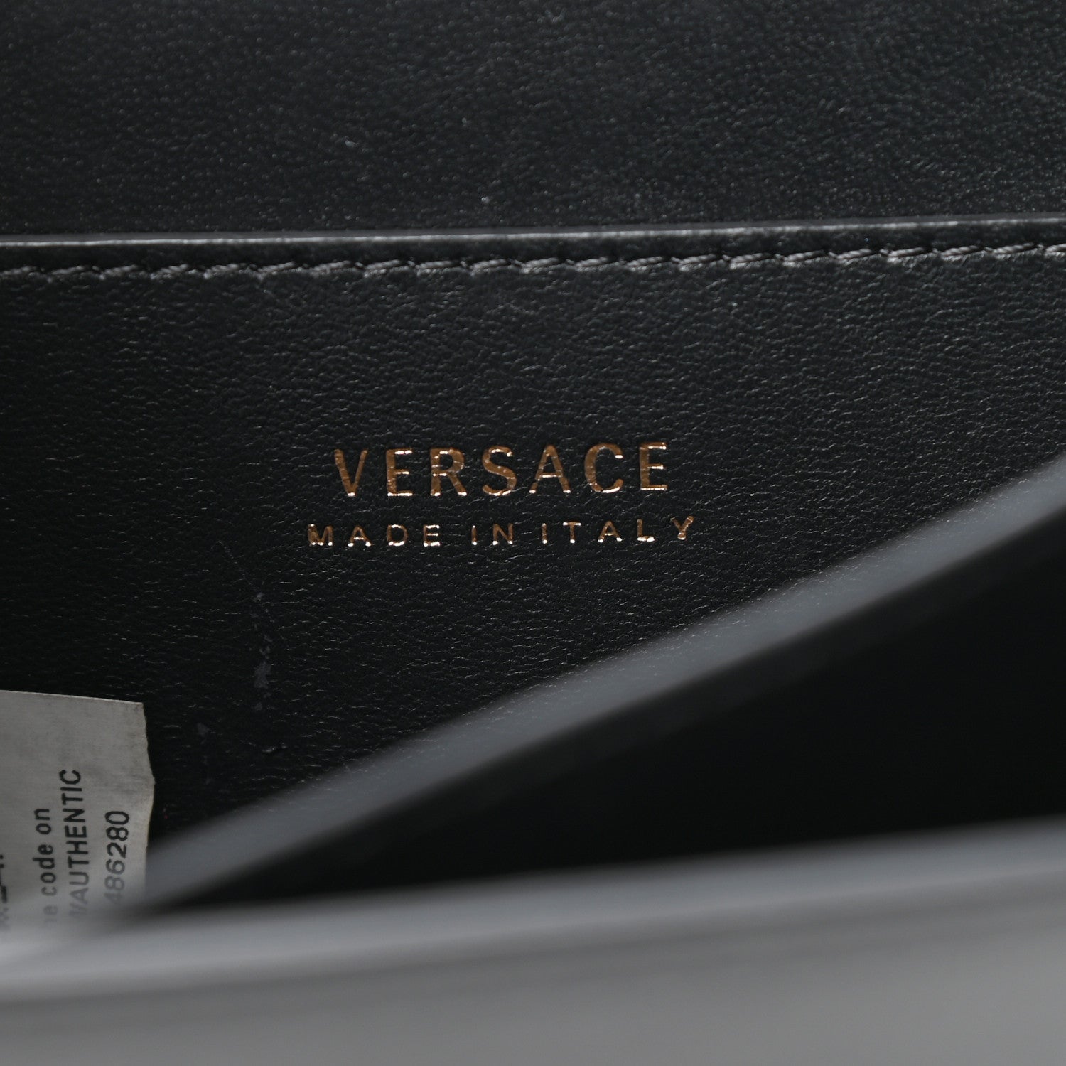 Versace Vitello Barocco Virtus Small Top Handle Shoulder Bag Black 7 of 10