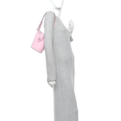 Salvatore Ferragamo Calfskin Small Trifolio Bucket Shoulder Bag Cheerleader Pink 2 of 11