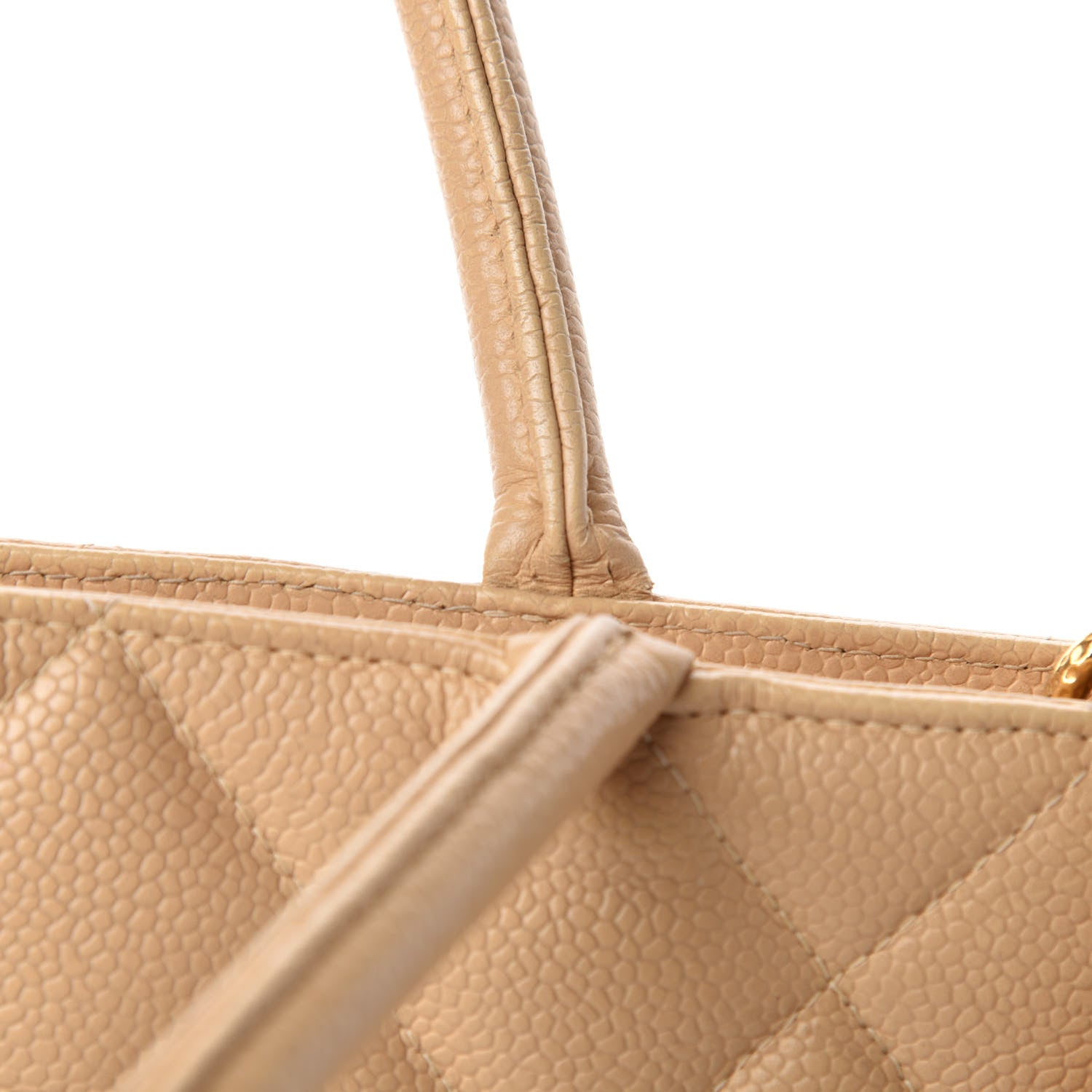 Chanel Caviar Quilted Medallion Tote Beige 10 of 15