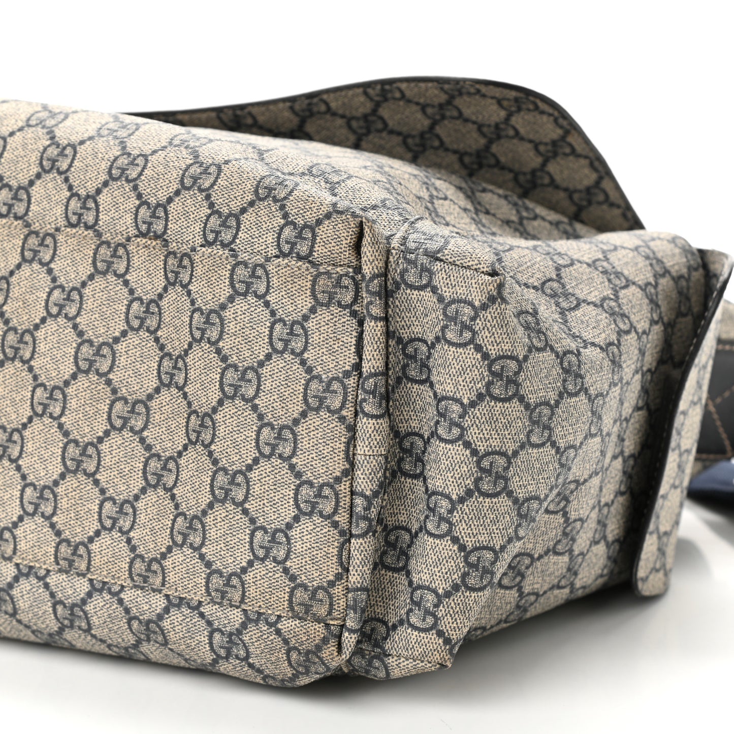 GG Plus Monogram Messenger Diaper Bag Navy