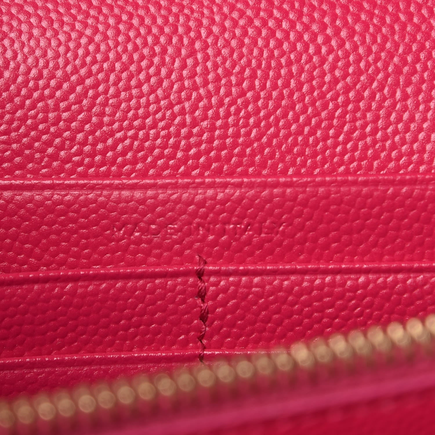 Saint Laurent Grain De Poudre Matelasse Chevron Monogram Chain Wallet Bubblegum 9 of 9