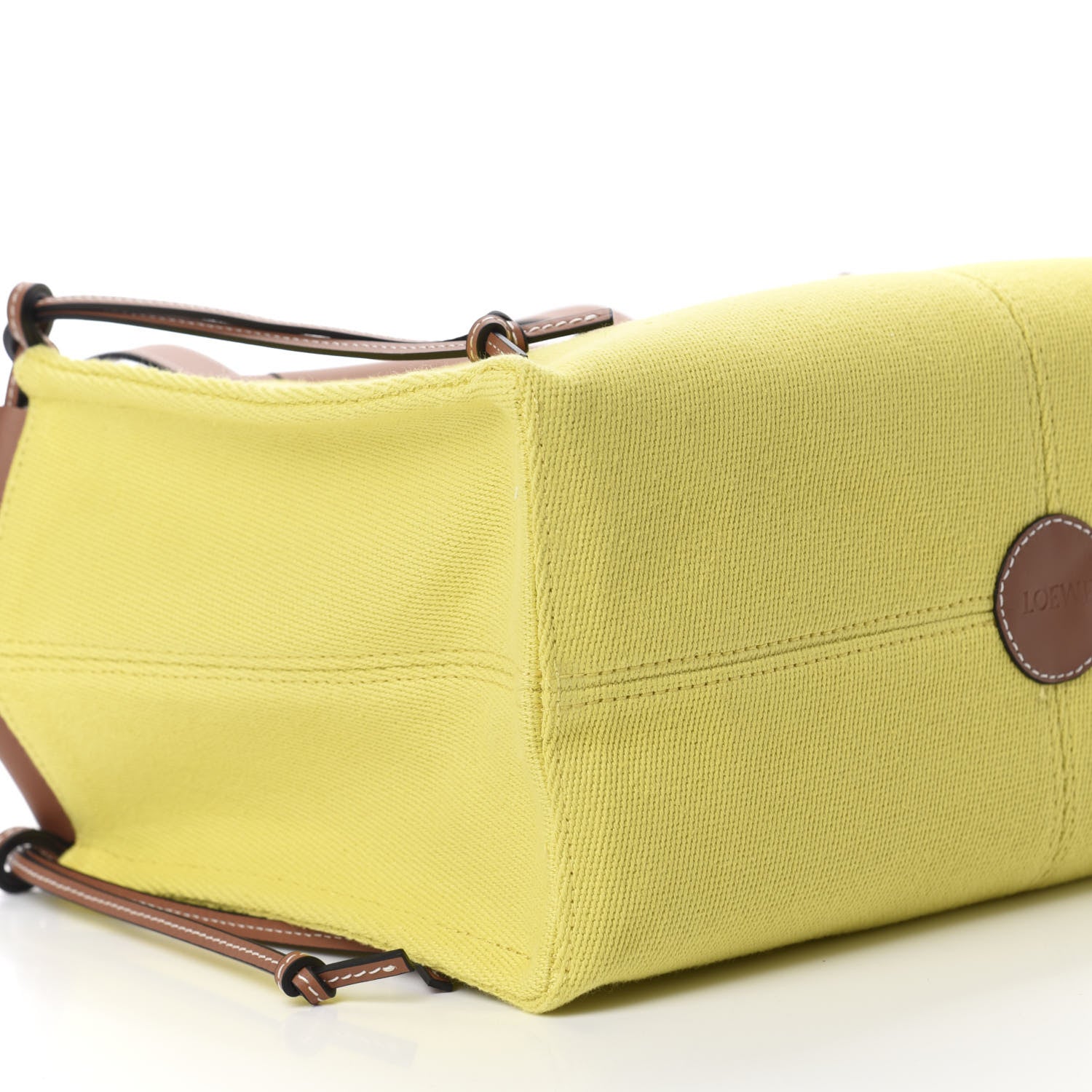 Loewe Canvas Calfskin Cushion Tote Yellow 6 of 9