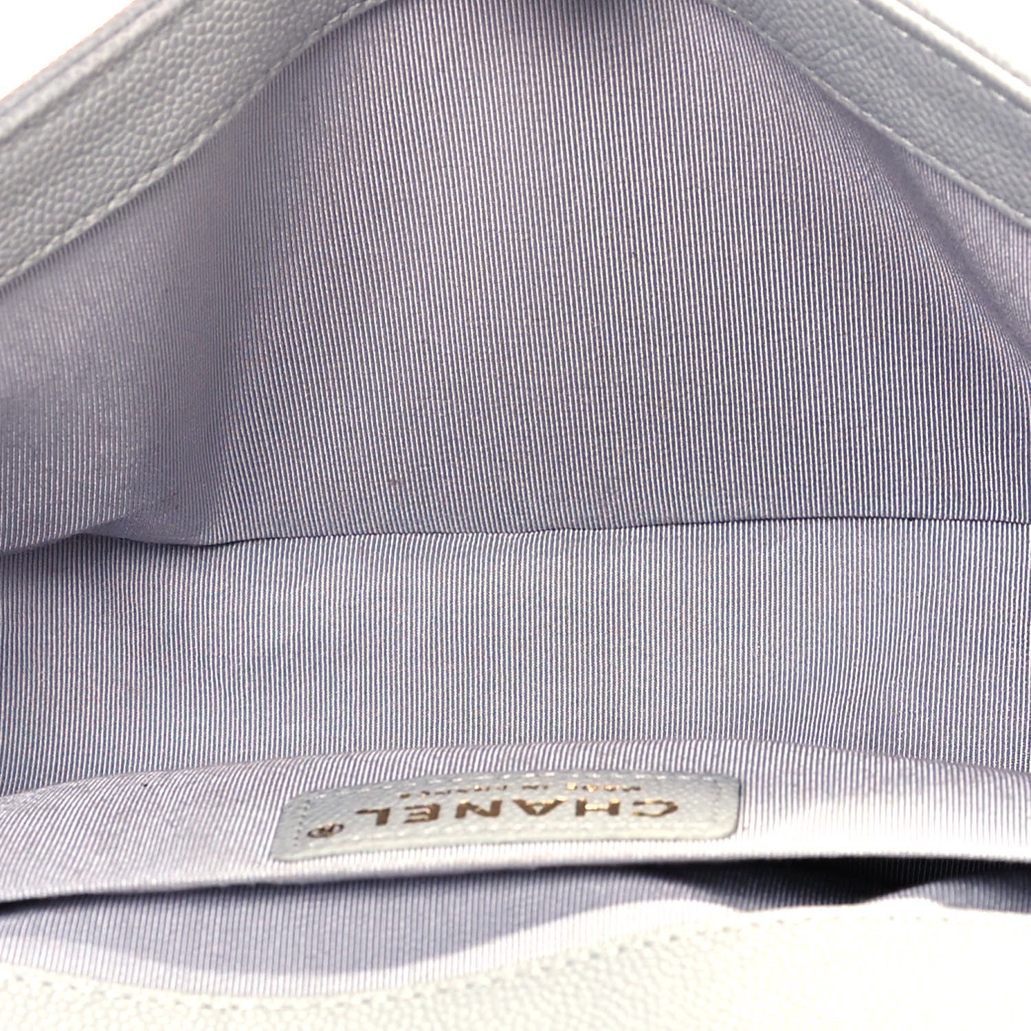 Chanel Caviar Quilted Medium Boy Flap Light Grey 5 of 11