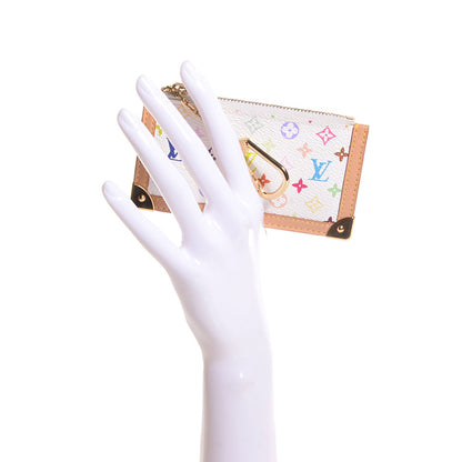 Louis Vuitton Monogram Multicolor Key Pouch White 2 of 8