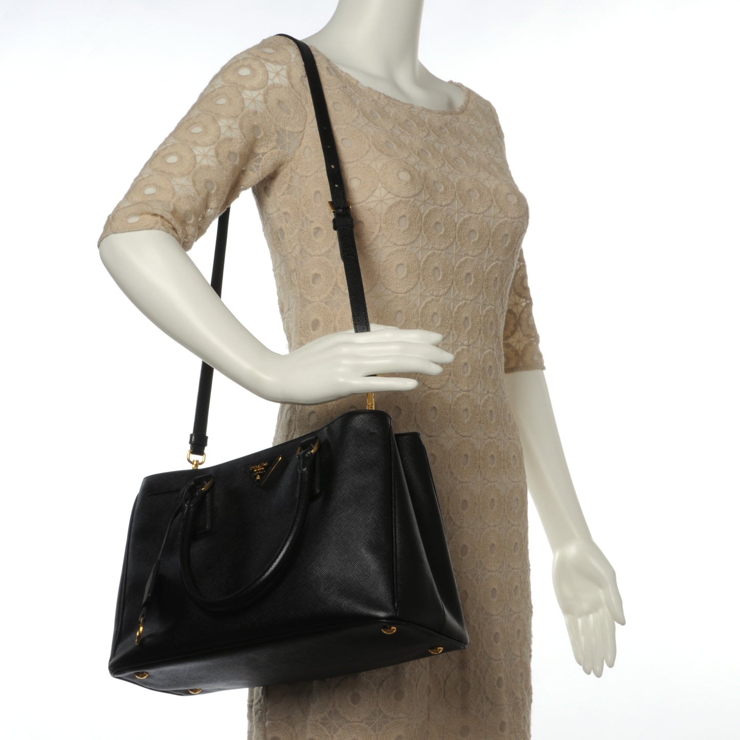 Saffiano Lux Tote Black