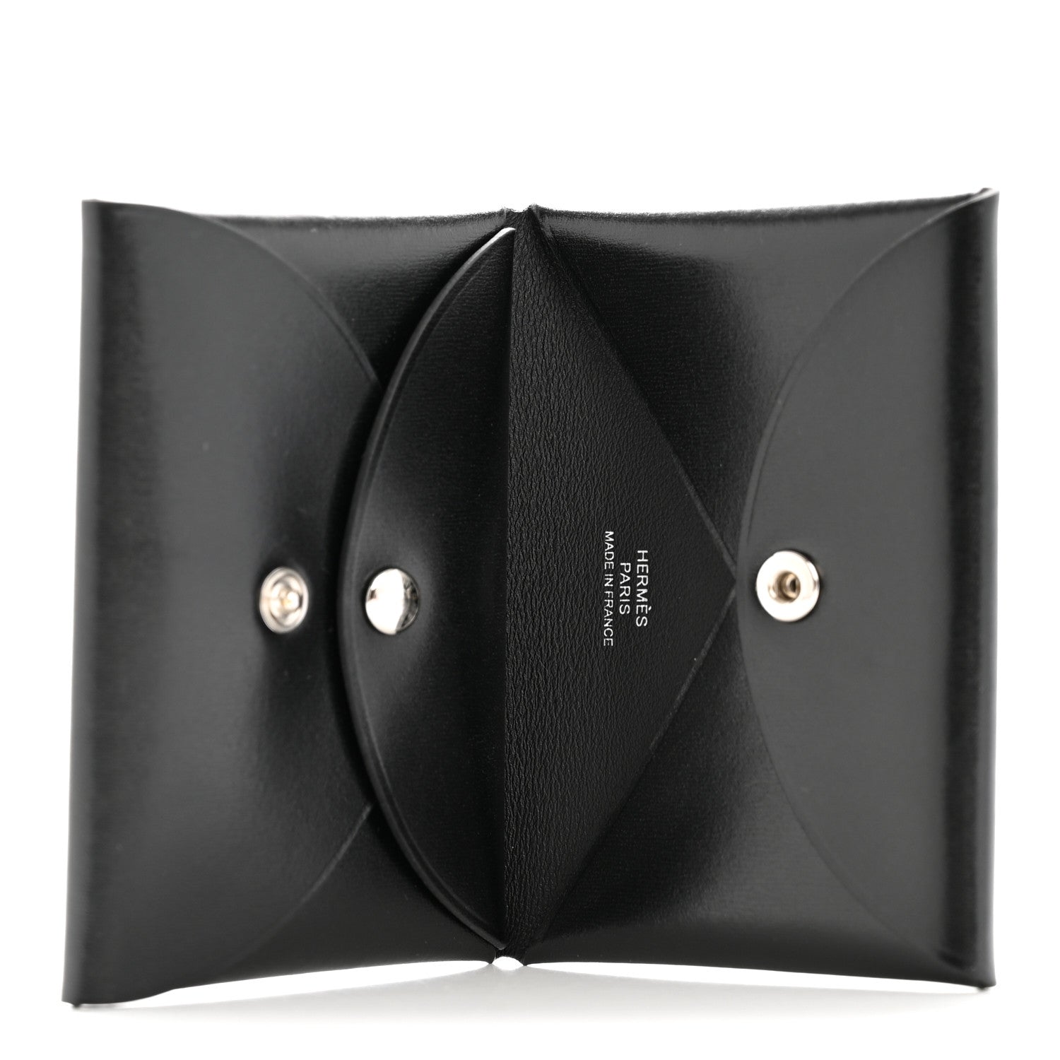 Hermes Box Calvi Duo Card Case Black 5 of 9