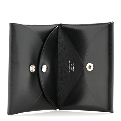 Hermes Box Calvi Duo Card Case Black 5 of 9