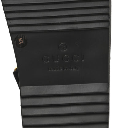 Gucci Tela Retino Kid Scamosciato Crystal GG Monogram Womens Dad Sandals 36 Black 7 of 8