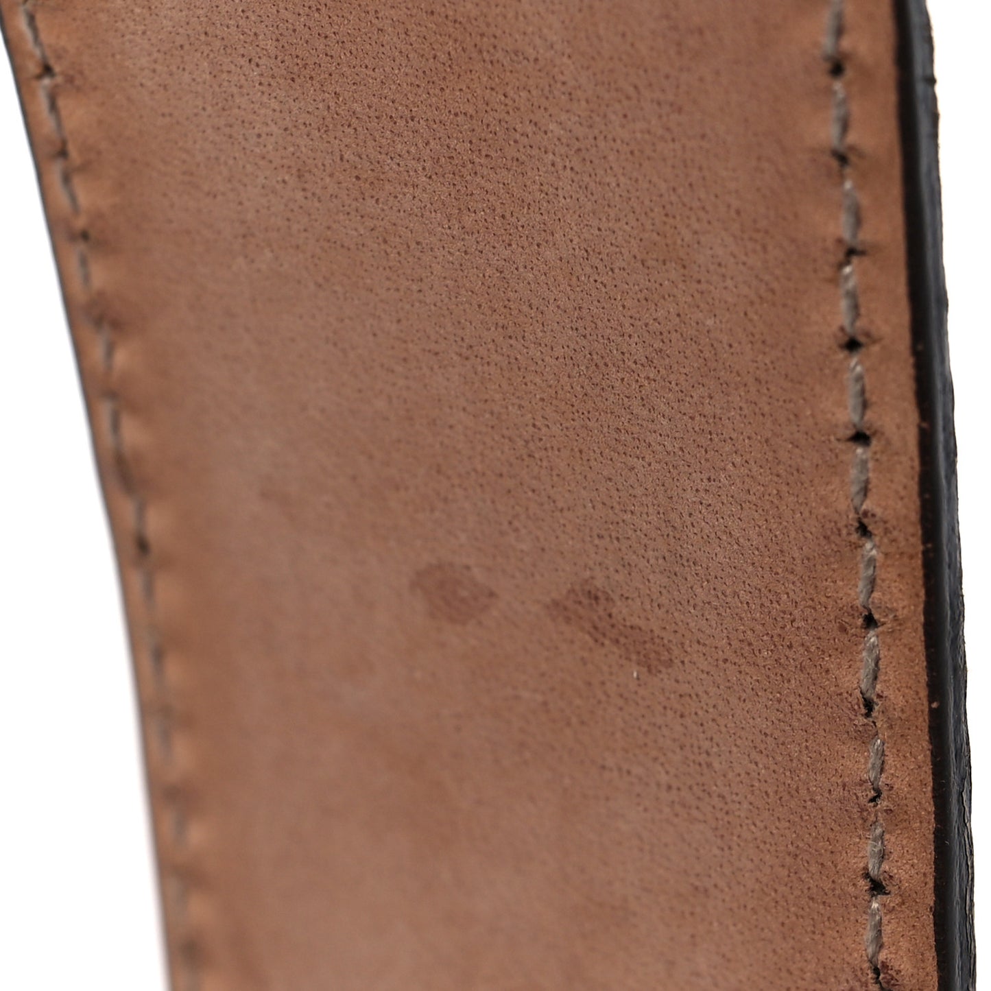 Calfskin Interlocking G Belt 85 34 Brown Turquoise