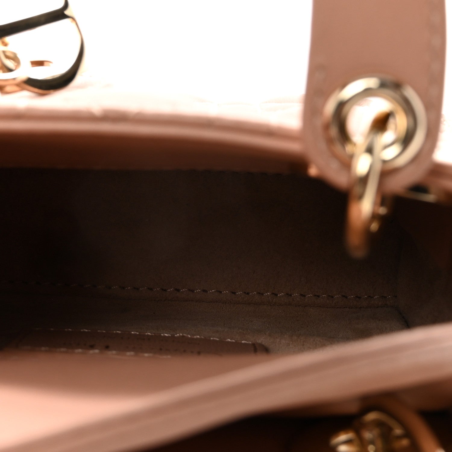Christian Dior Lambskin Cannage Micro Lady Dior Rose Des Vents 5 of 10