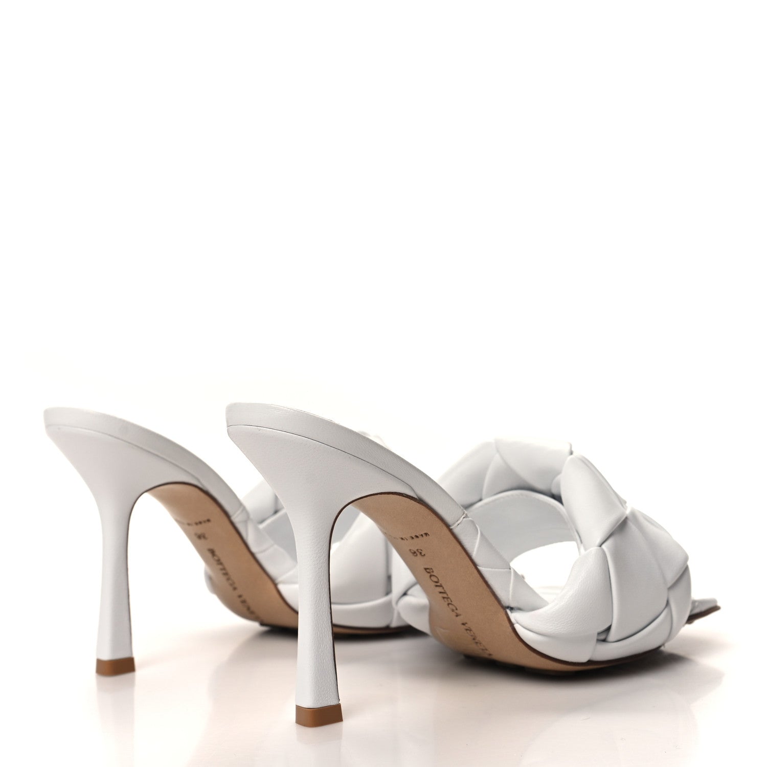 Bottega Veneta Nappa Maxi Intrecciato Lido Mule Sandals 36 Optic White 4 of 8