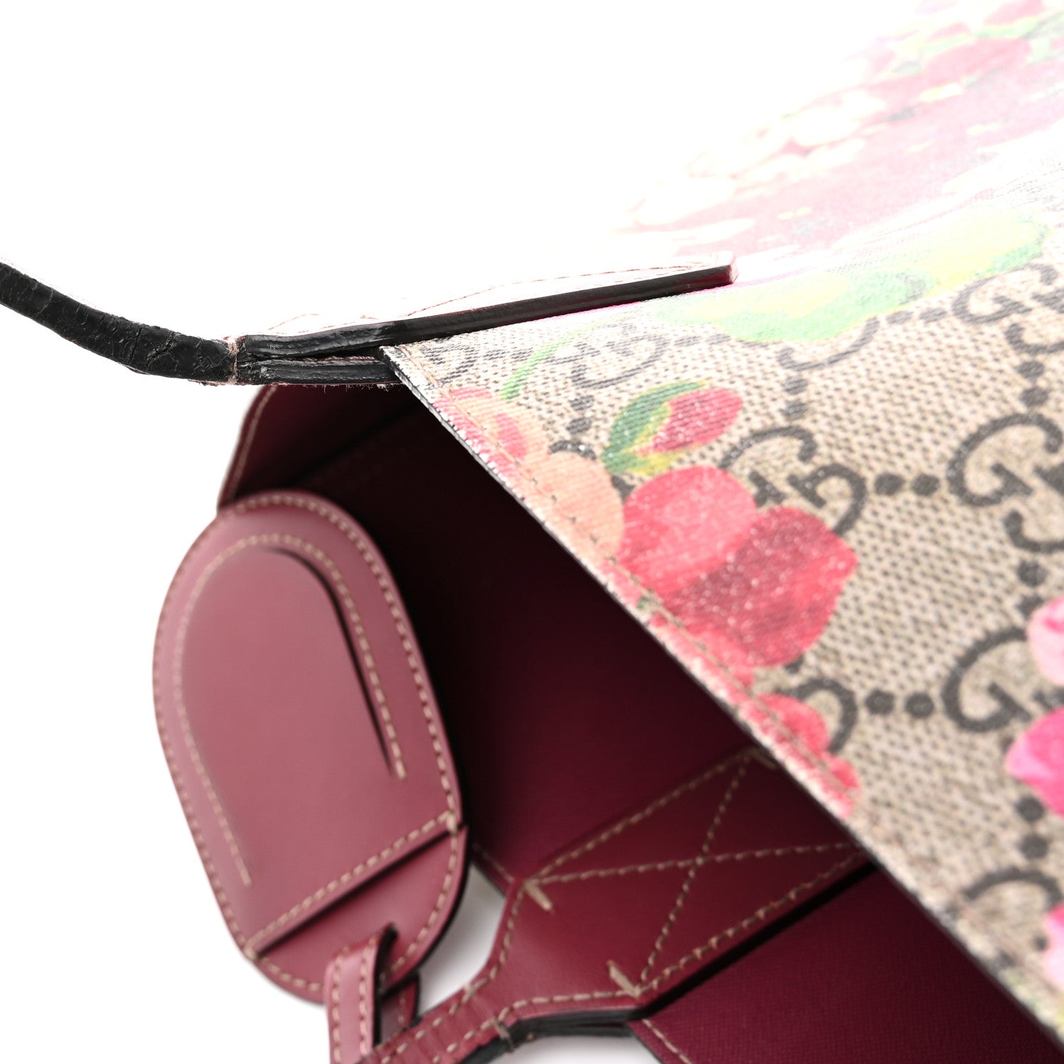 Gucci GG Supreme Monogram Blooms Small Reversible Tote Beige Multicolor Dry Rose 17 of 18