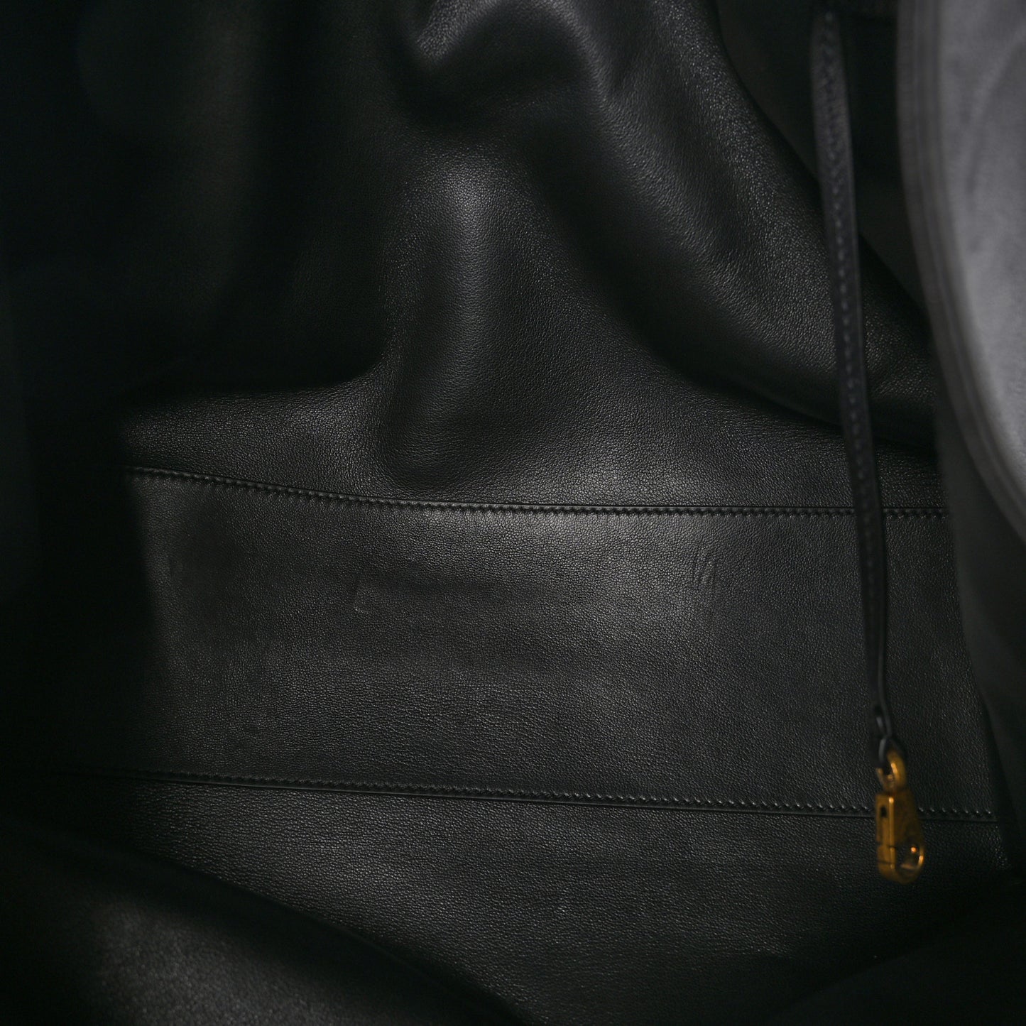 Polished Saddle Calfskin Alexia Bag Black