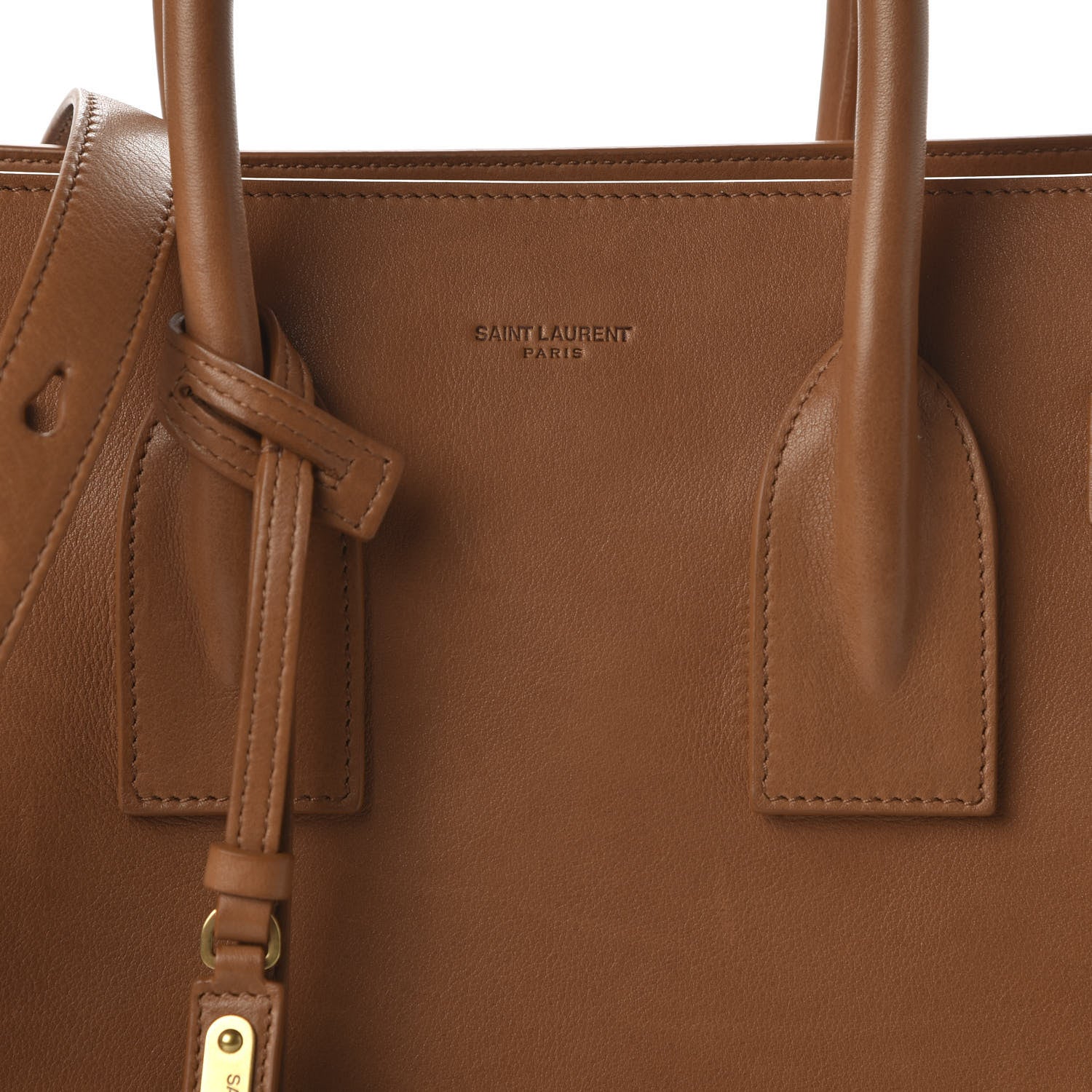Saint Laurent Grained Calfskin Small Supple Sac De Jour Tan 10 of 10