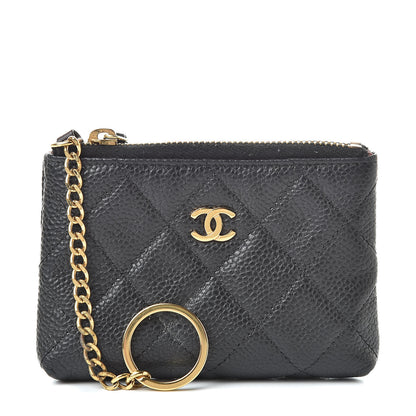 Chanel Caviar Quilted Key Holder Case Black 1 of 9