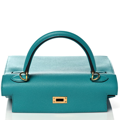 Hermes Epsom Kelly Sellier 25 Bleu Paon 17 of 37