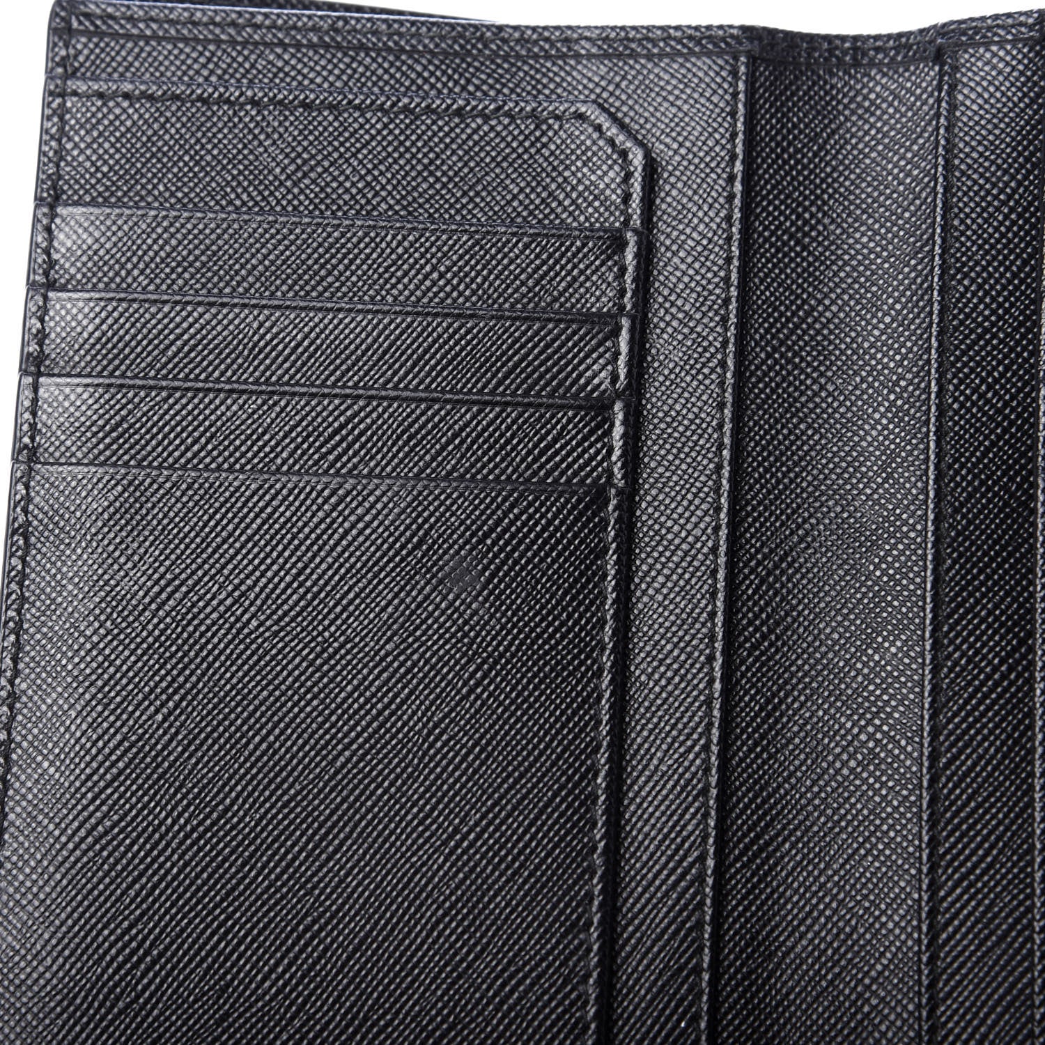 Prada Saffiano Compact Envelope Wallet Black 7 of 9