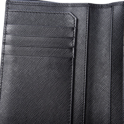 Prada Saffiano Compact Envelope Wallet Black 7 of 9