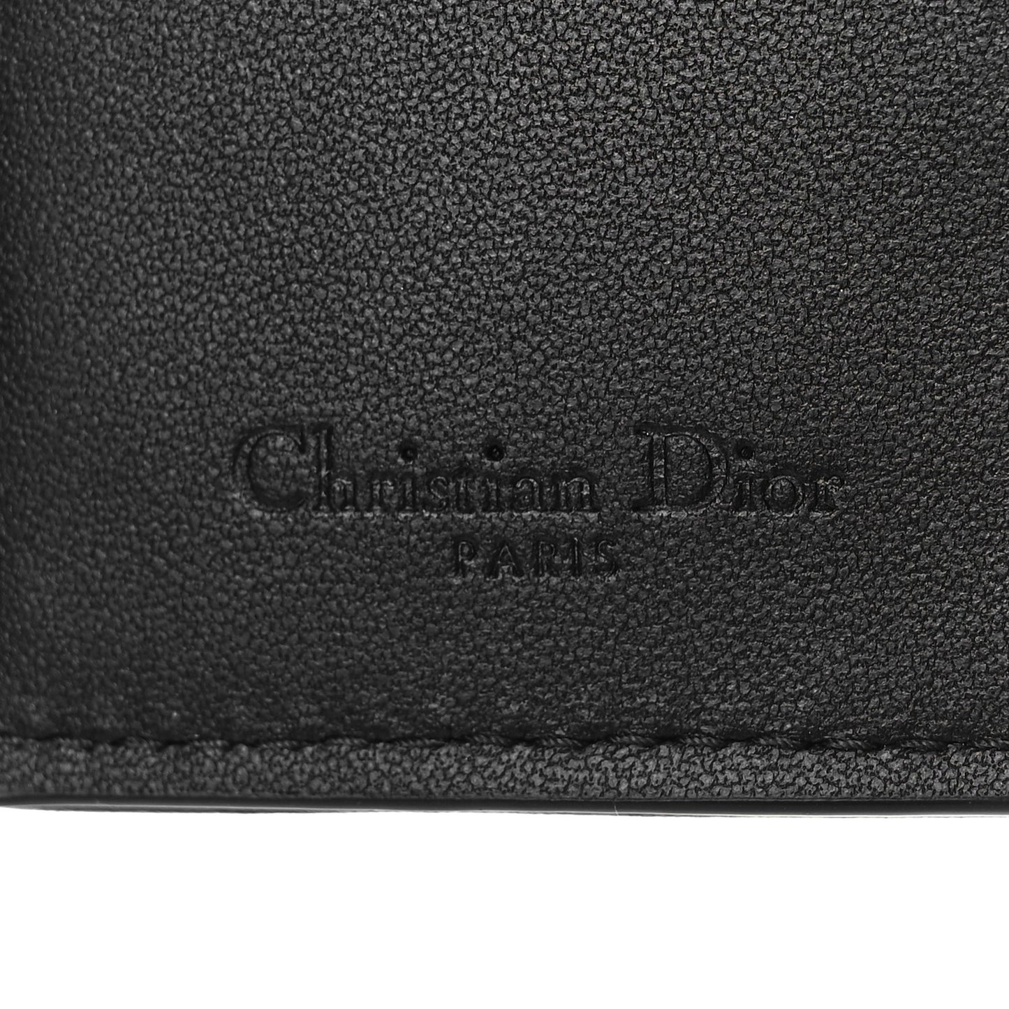 Lambskin Cannage Small Lady Dior Flap Card Holder Black