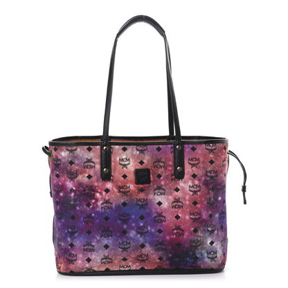 MCM Galaxy Visetos Medium Project Reversible Shopper Tote Cognac Multicolor 10 of 16