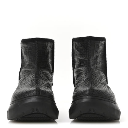 Givenchy Calfskin Logo Embossed Marshmallow Boots 37 Black 3 of 8