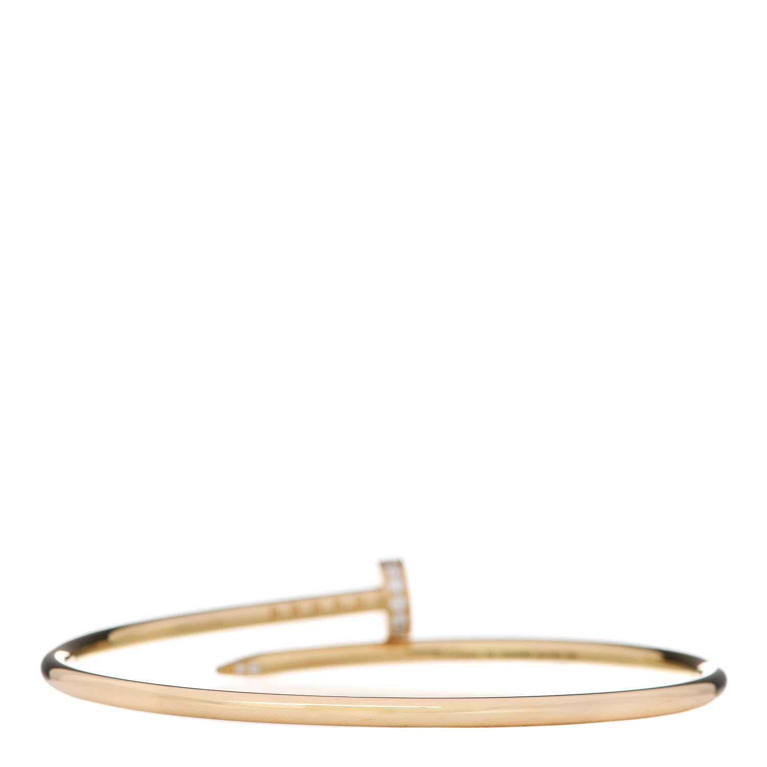Cartier 18K Yellow Gold Diamond Small Juste Un Clou Bracelet 16 2 of 4