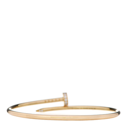 Cartier 18K Yellow Gold Diamond Small Juste Un Clou Bracelet 16 2 of 4