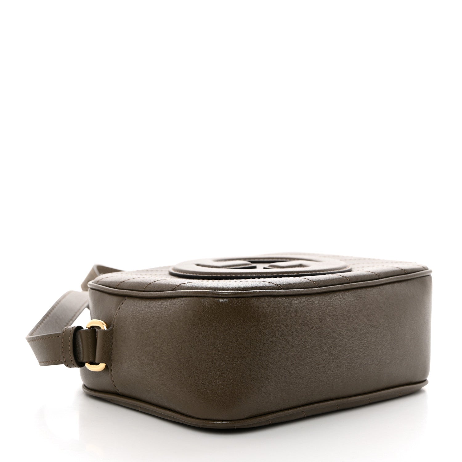 Gucci Sakai Be Green Calfskin Diagonal Stitched Small Blondie Shoulder Bag Craclet Brown 4 of 10