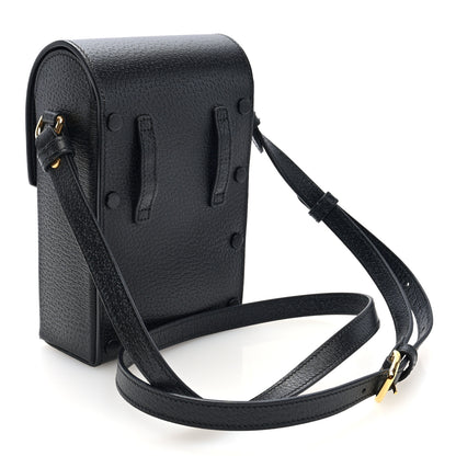 Gucci Dollar Calfskin Vertical Horsebit 1955 Crossbody Bag Black 3 of 10