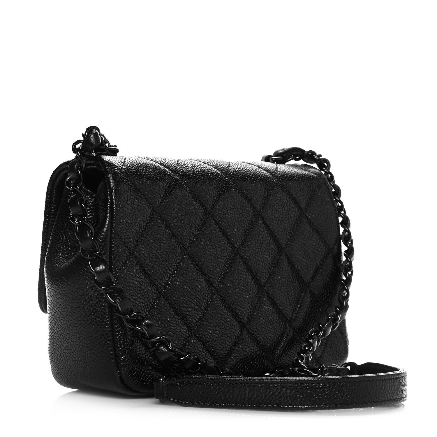 Chanel Caviar Quilted Incognito Mini Square Flap Black 3 of 10