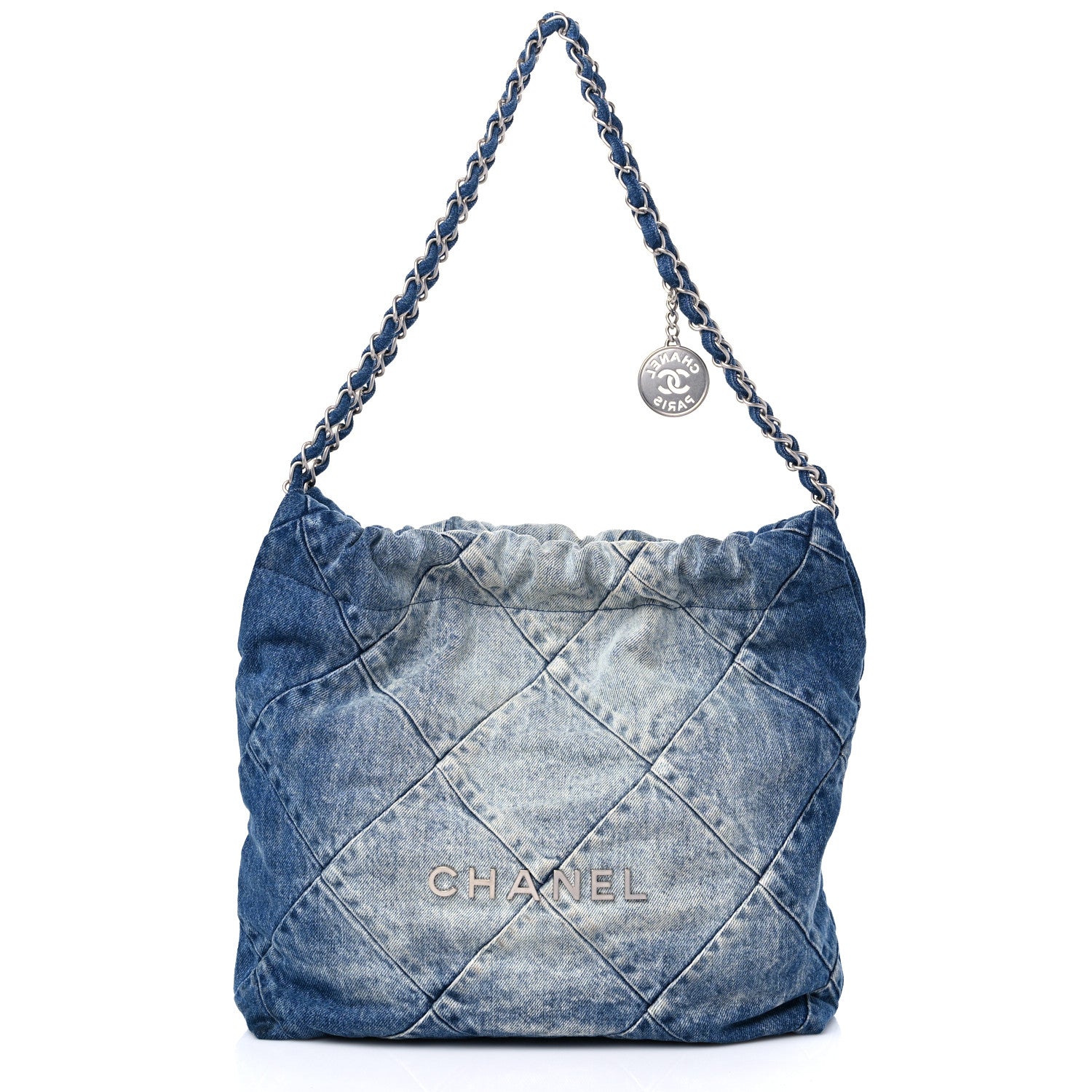 Chanel Denim Quilted Chanel 22 Blue 3 of 11