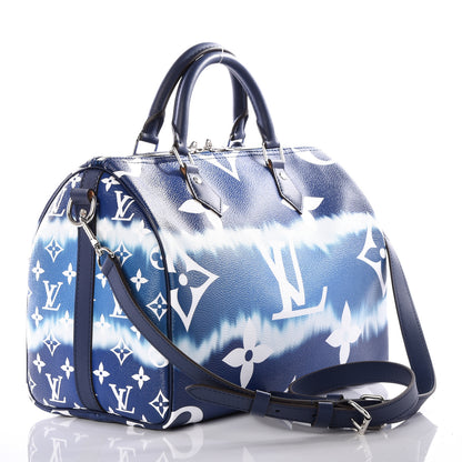 Louis Vuitton Monogram Escale Speedy Bandouliere 30 Blue 2 of 15