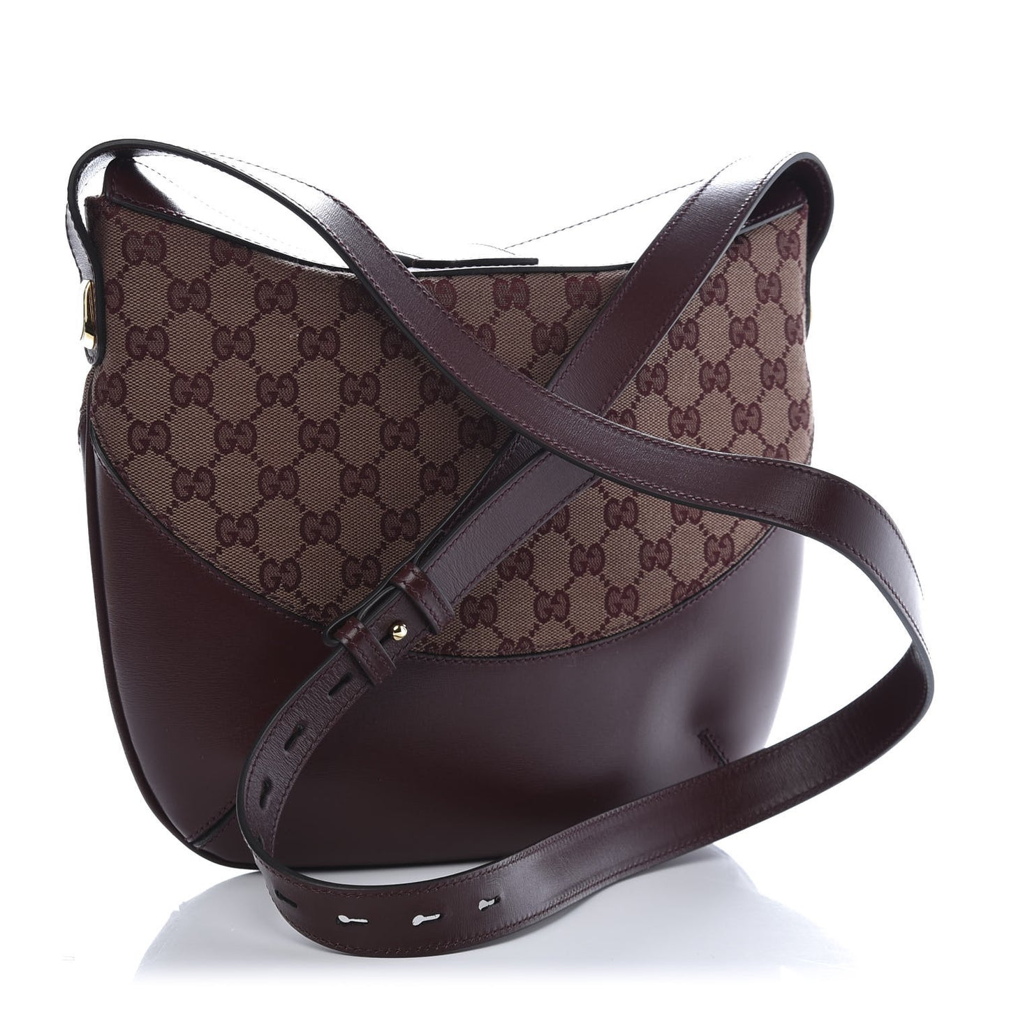 GG Monogram Calfskin Medium Arli Shoulder Bag Sahara Rubino Chardonnay