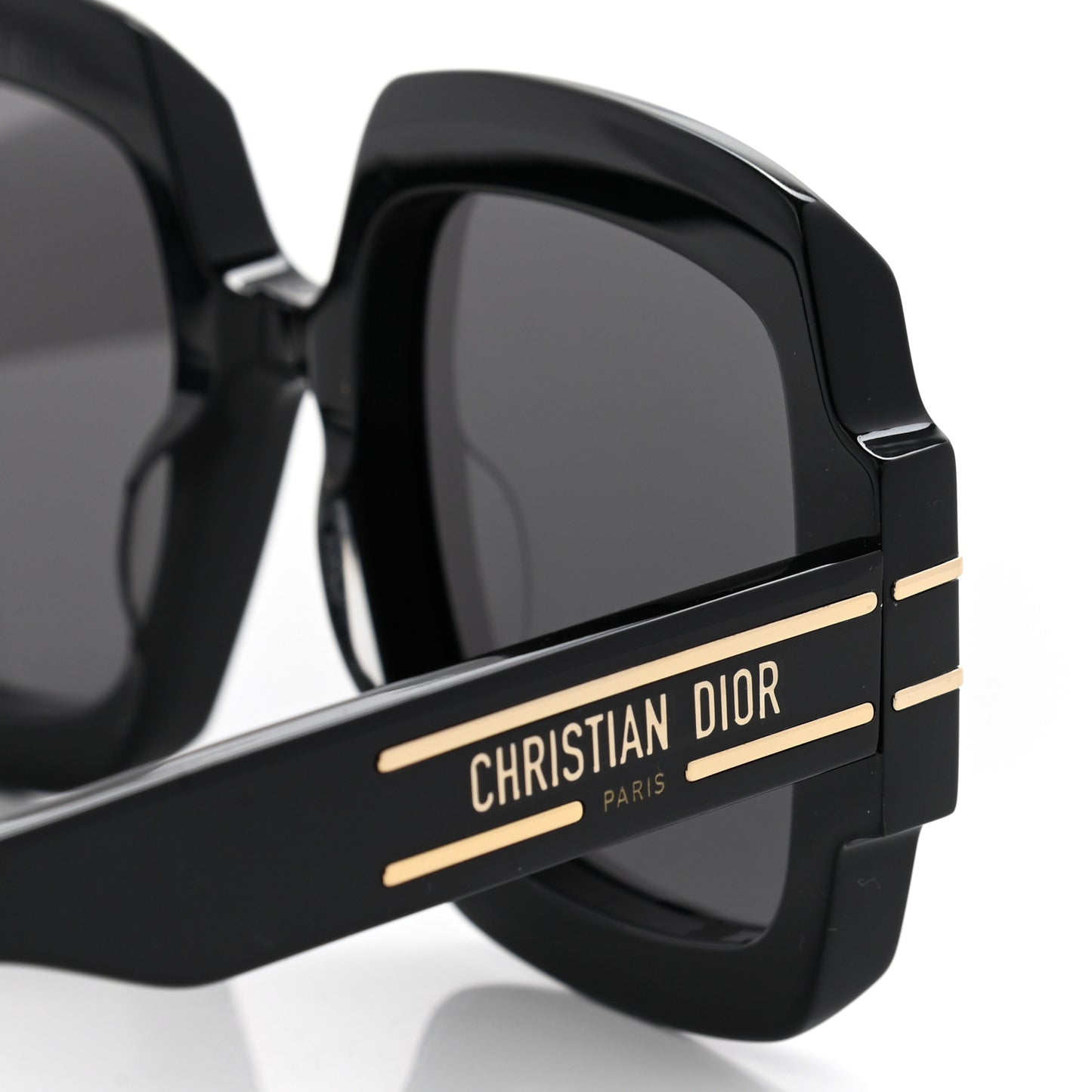 Acetate Diorsignature S1U Square Sunglasses Black