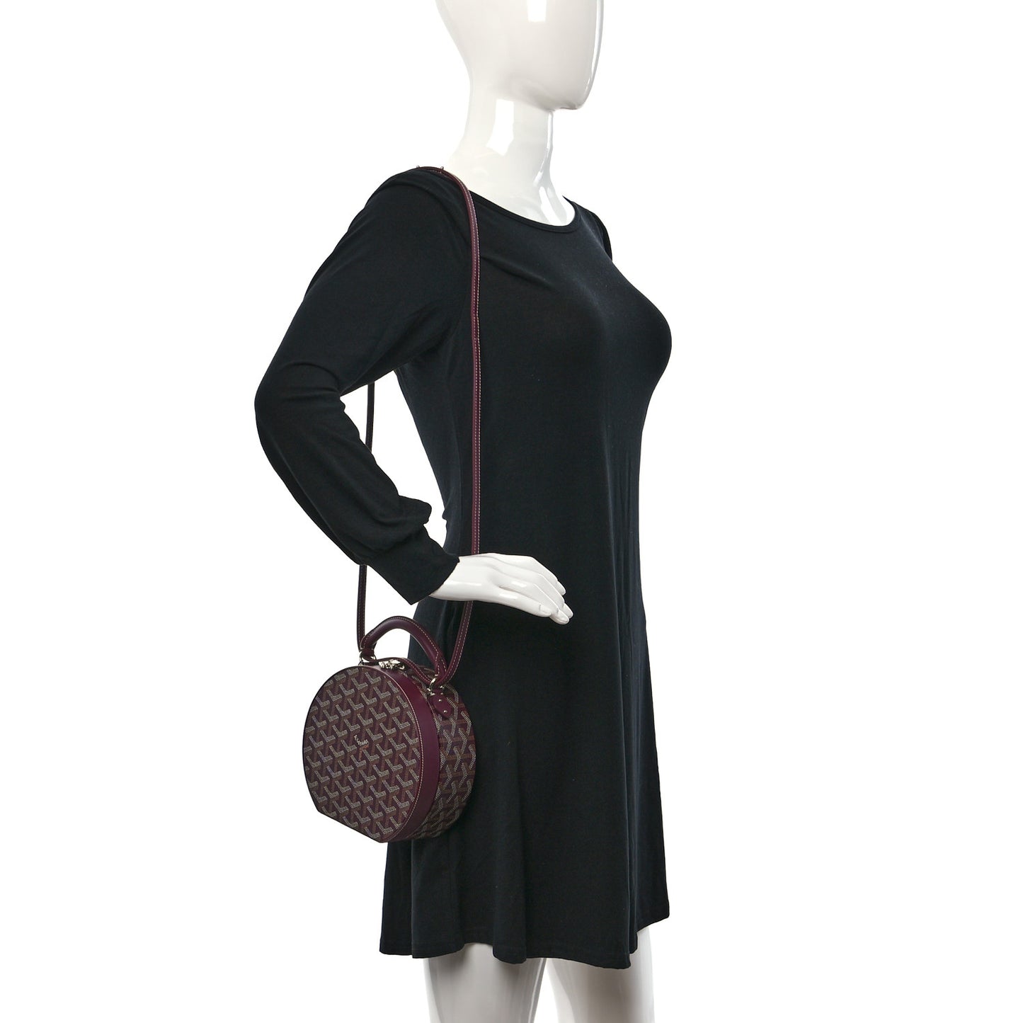 Goyardine Alto Hatbox Burgundy