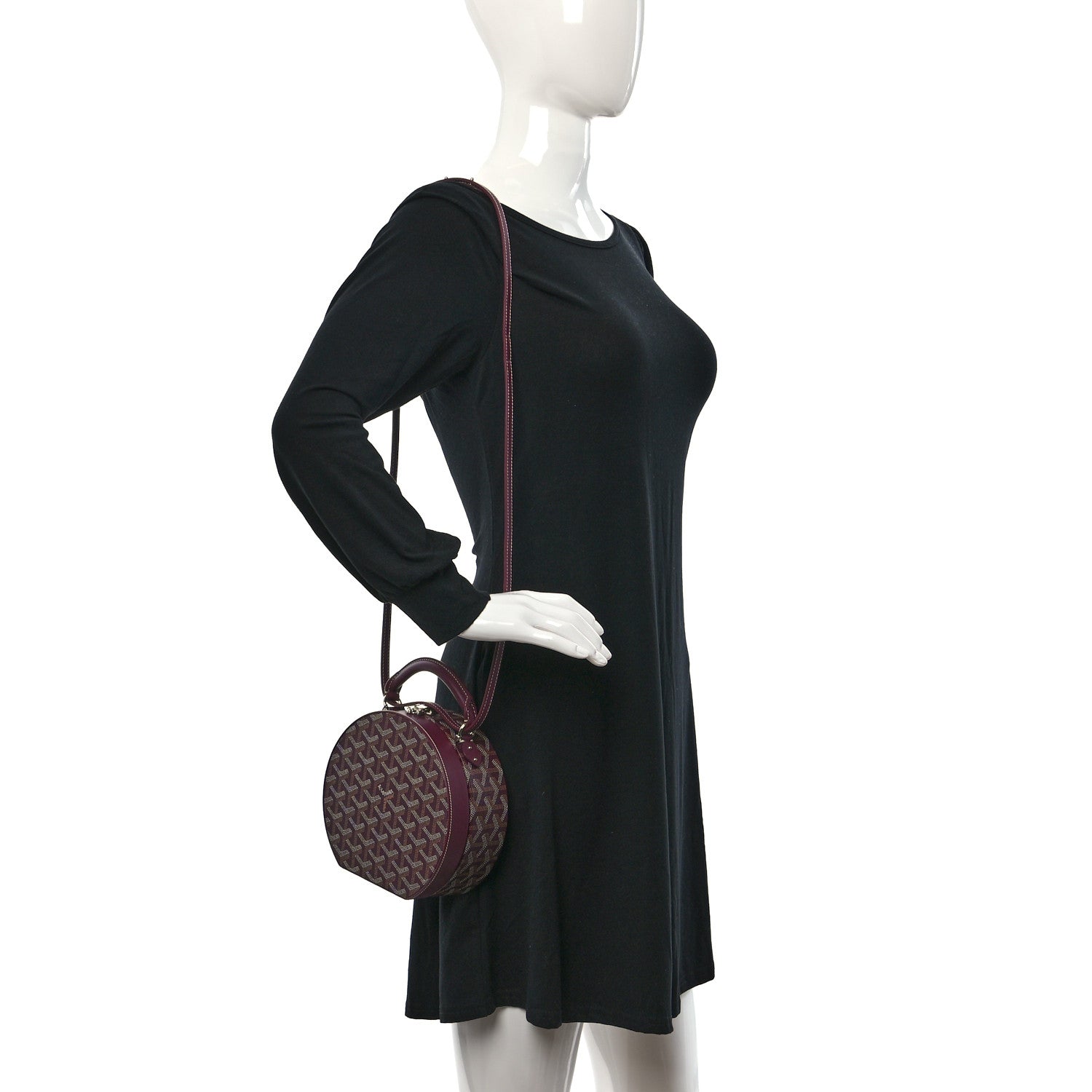 Goyard Goyardine Alto Hatbox Burgundy 2 of 8