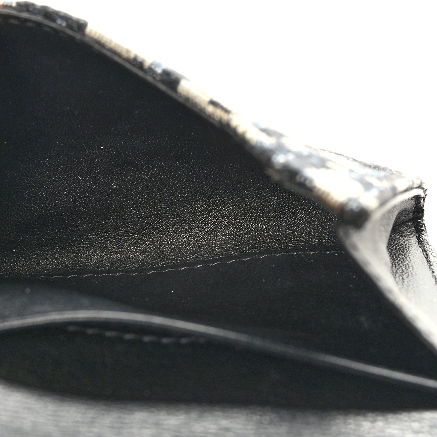 Christian Dior Oblique Smooth Calfskin Elite Shoulder Pouch Beige Black 5 of 9