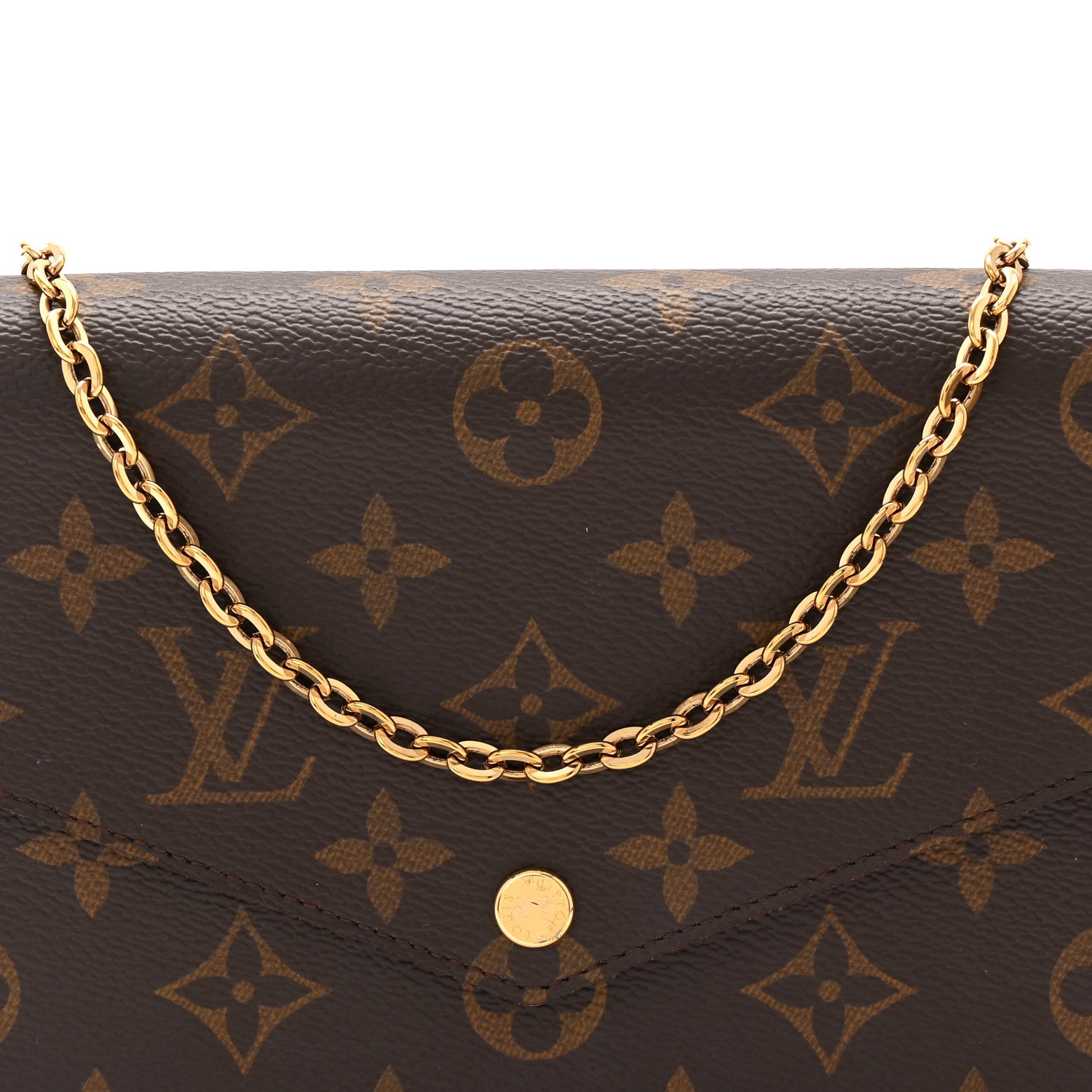 Louis Vuitton Monogram Pochette Felicie Chain Wallet Fuchsia 8 of 10