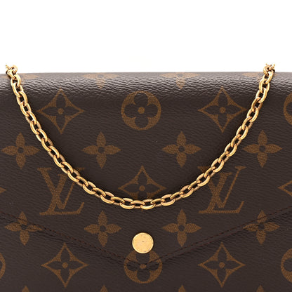 Louis Vuitton Monogram Pochette Felicie Chain Wallet Fuchsia 8 of 10