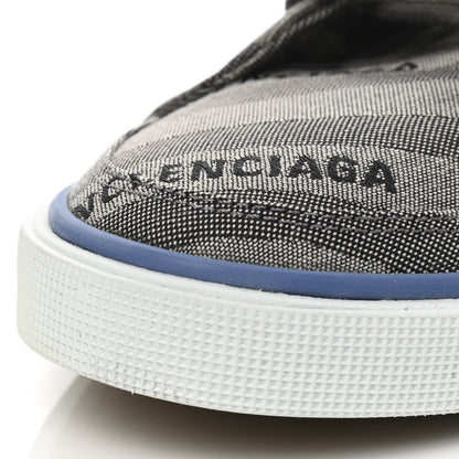 Balenciaga Canvas Jacquard Diagonal Allover Logo Womens Match Graffiti Sneakers 40 Grey 10 of 14