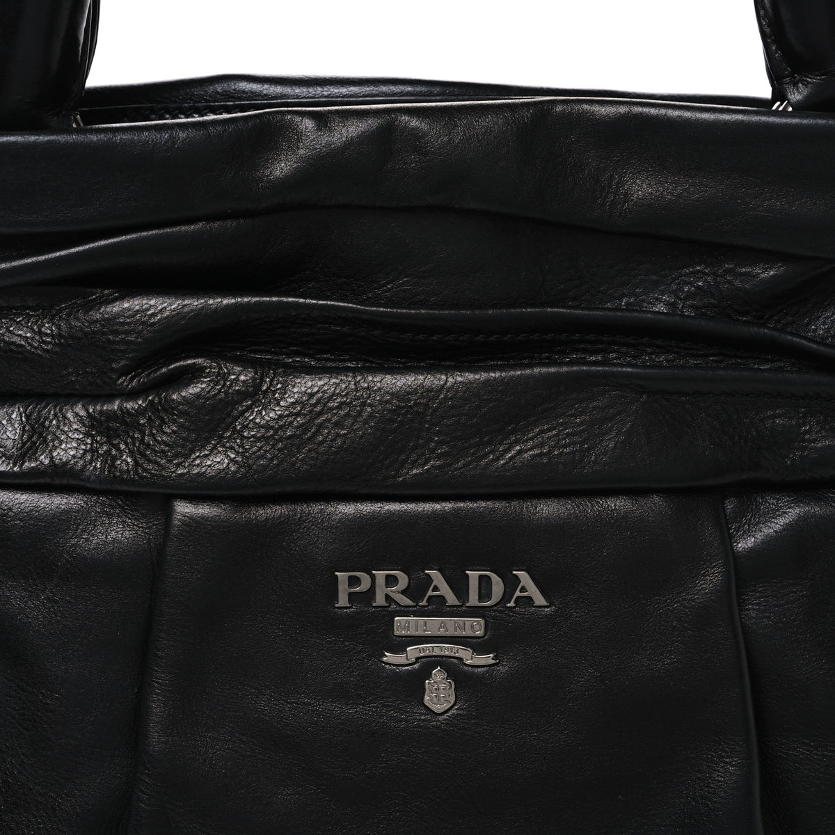Prada Nappa Frills Tote Black 8 of 10