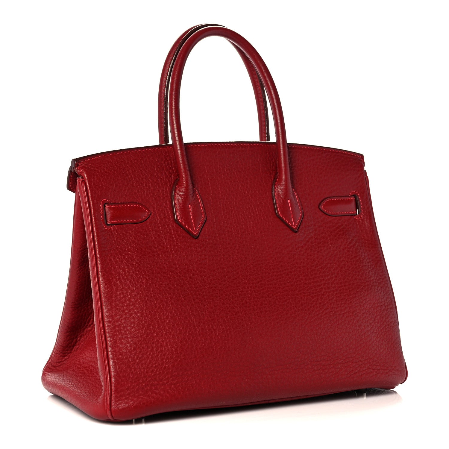 Hermes Taurillon Clemence Birkin 30 Rouge Vif 2 of 39