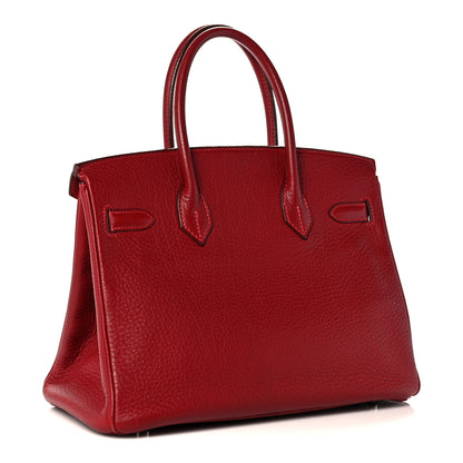 Hermes Taurillon Clemence Birkin 30 Rouge Vif 2 of 39
