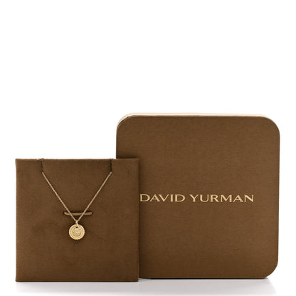 David Yurman 18K Yellow Gold Diamond Yellow Sapphire Cable Collectibles Moon and Stars Pendant Necklace 6 of 6