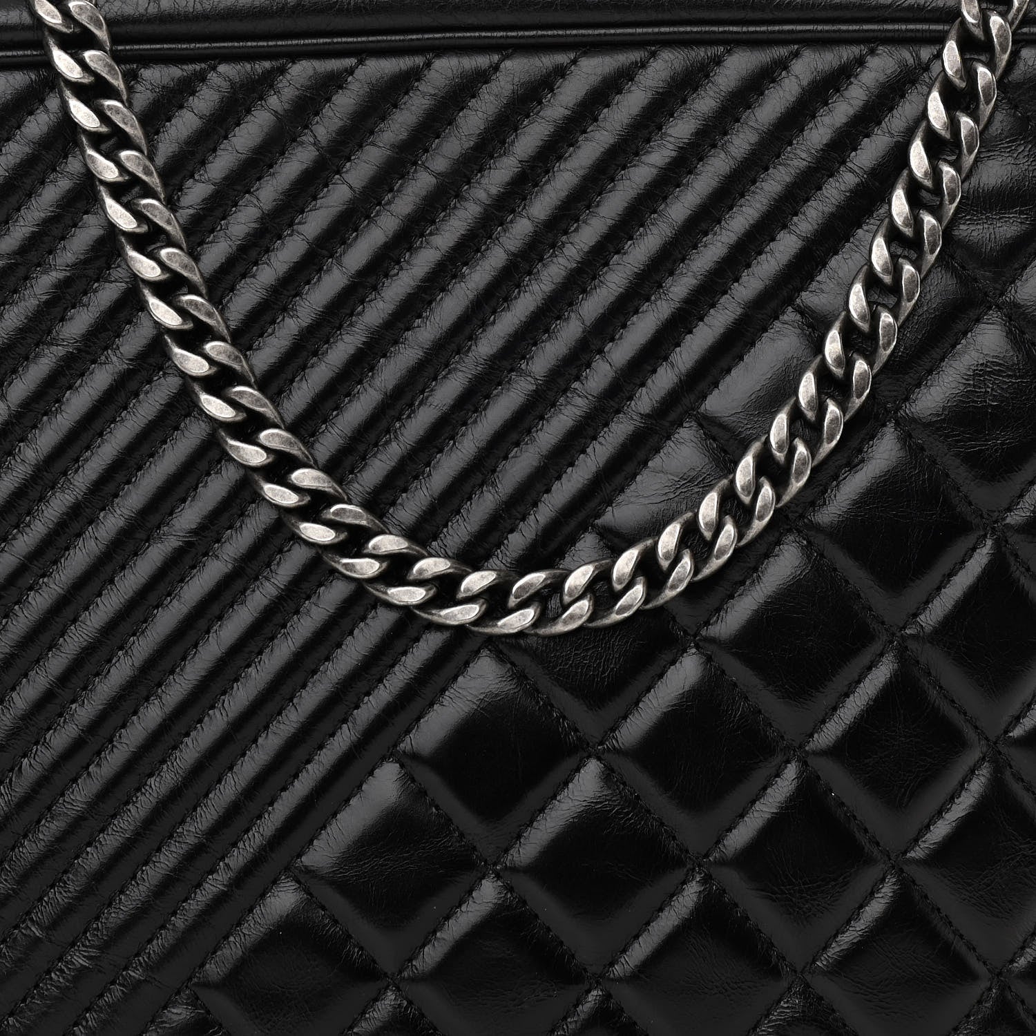 Chanel Glazed Calfskin Small Coco Boy Camera Case Black 8 of 10