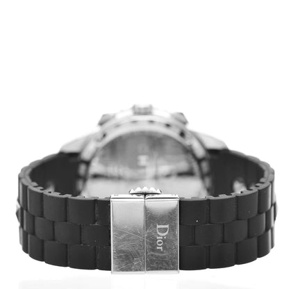 Christian Dior Stainless Steel Rubber Sapphire 38mm Christal Chronograph Quartz Watch Black 3 of 8