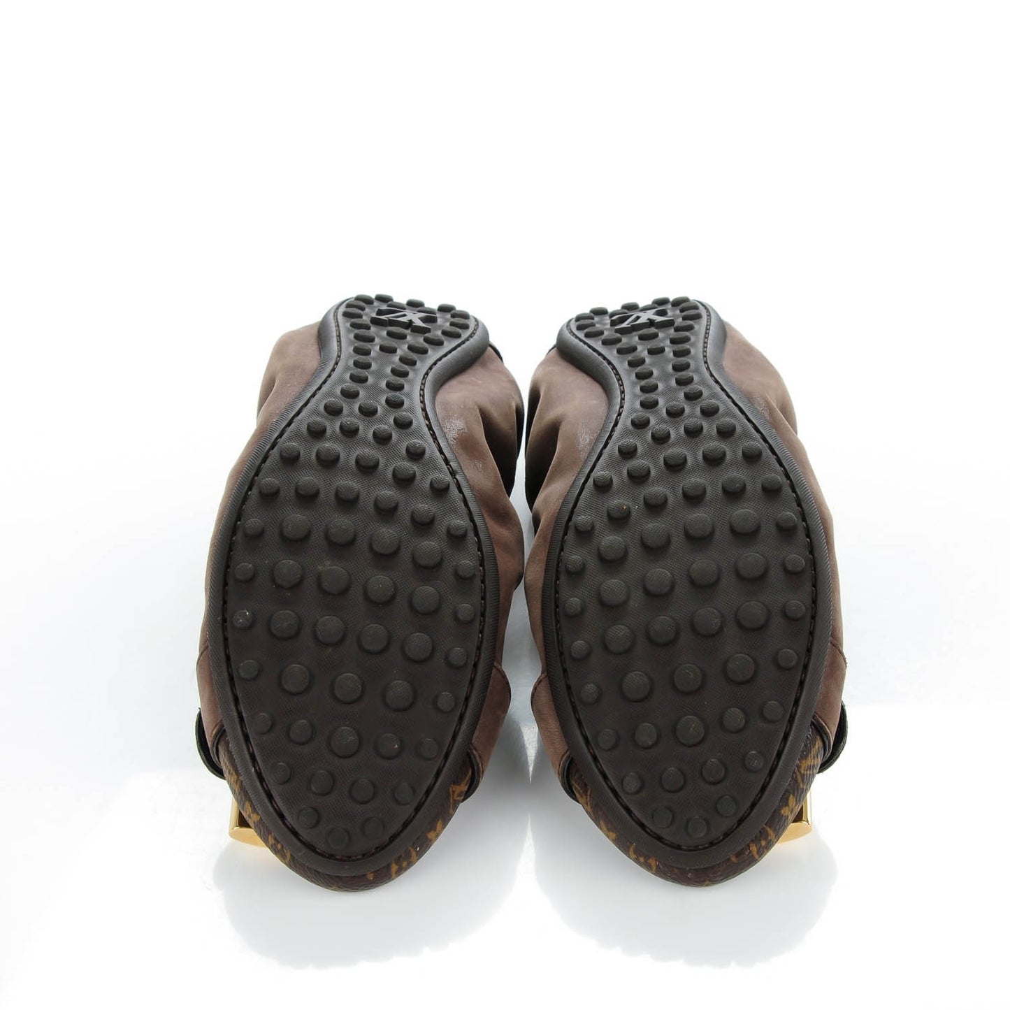 Monogram Suede Lucky Ballerina Flats 40 Brown