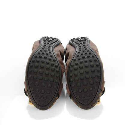 Louis Vuitton Monogram Suede Lucky Ballerina Flats 40 Brown 5 of 7