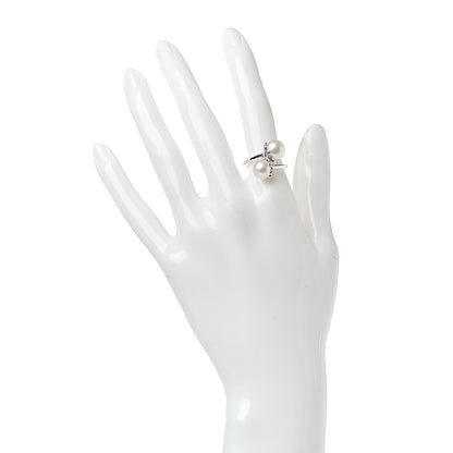 Tiffany Sterling Silver Freshwater Pearl Paloma's Venezia Goldoni Heart Ring 50 5.25 2 of 7