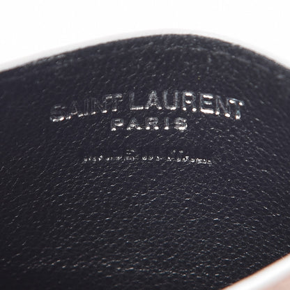 Saint Laurent Grain De Poudre Monogram Credit Card Case Rose 6 of 8